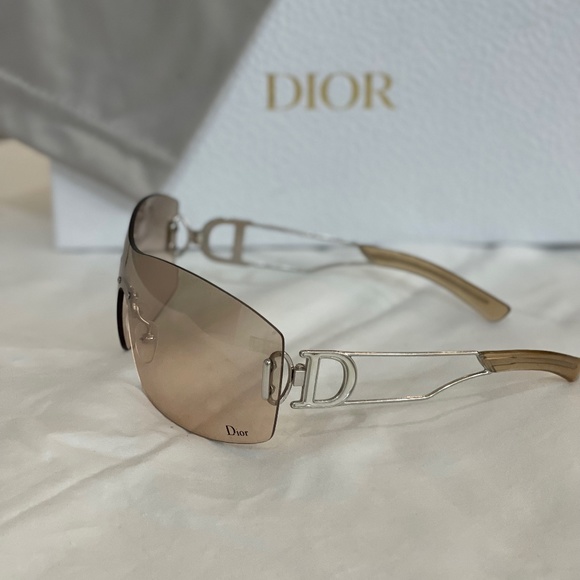 RARE and VINTAGE 90s Dior Shield Sunglasses - Picture 1 of 6